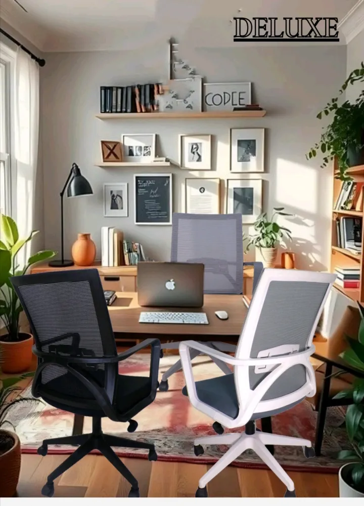 Deluxe Medium Back Mesh Chair (Black)