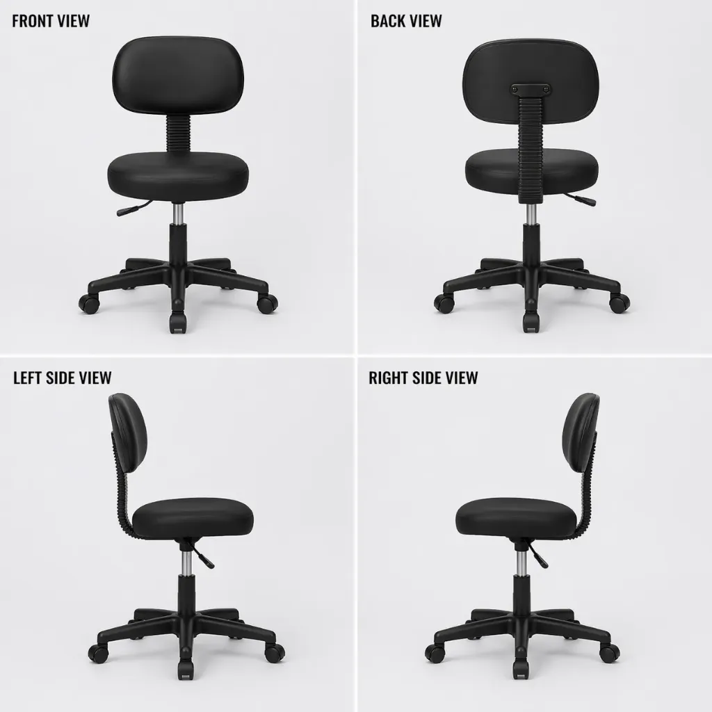 Chair stool with back support